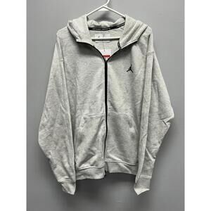 Nike Jordan Men's Grey Zip-Up Hoodie Sweatshirt
